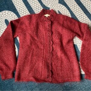 Sezane Angie Cardigan Burgundy - Size S